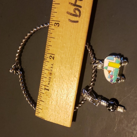 Charm Bracelet With Camper Charm and Black Flower - 3/$15 - Picture 6 of 6